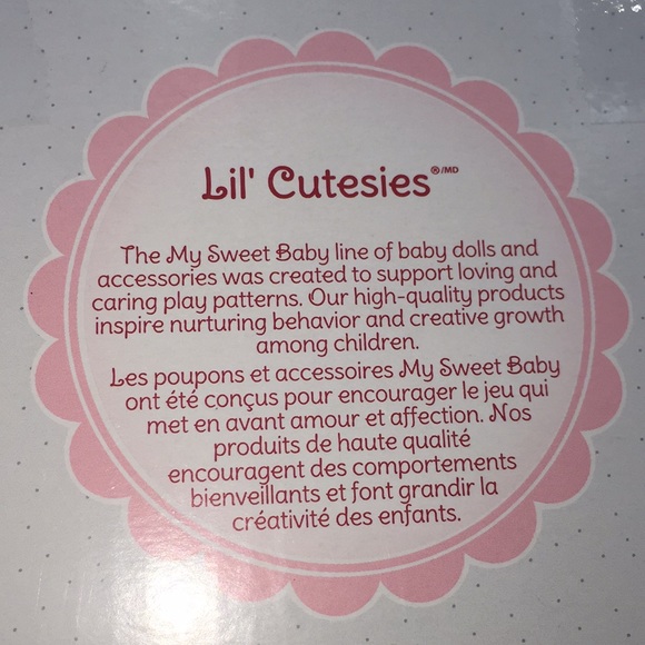 My Sweet Baby Lil' Cutesies African American Baby Doll Black Plastic Purple New - Picture 6 of 14